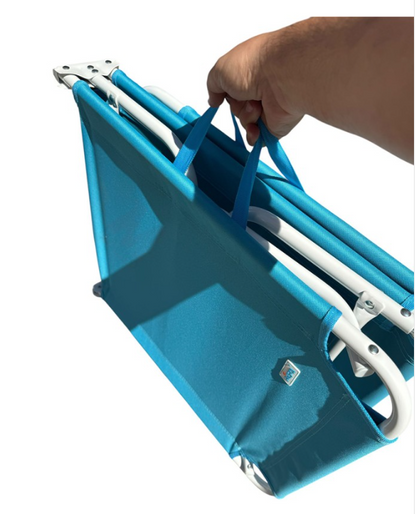 Portofino Esté Lettino Mare Richiudibile 55*188*25/73 cm Blu/Beige Capacità 110 kg Ideale per Spiagge e Parchi
