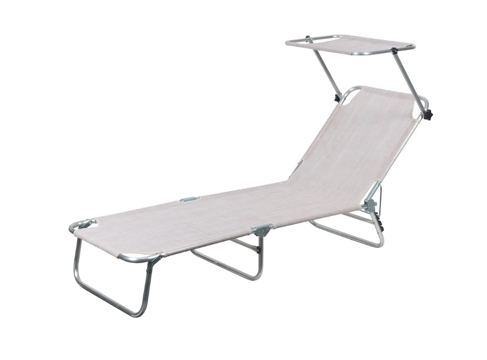 Portofino Esté Lettino Mare Richiudibile 55*188*25/73 cm Blu/Beige Capacità 110 kg Ideale per Spiagge e Parchi