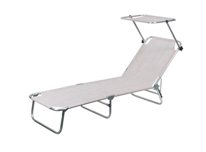 Portofino Esté Lettino Mare Richiudibile 55*188*25/73 cm Blu/Beige Capacità 110 kg Ideale per Spiagge e Parchi