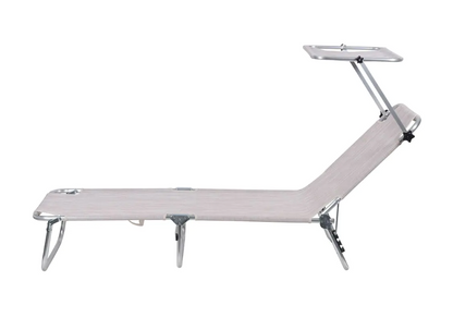 Portofino Esté Lettino Mare Richiudibile 55*188*25/73 cm Blu/Beige Capacità 110 kg Ideale per Spiagge e Parchi
