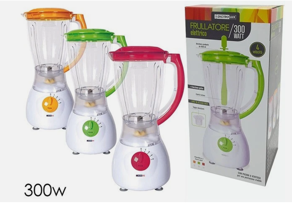 ElectroLux Frullatore Elettrico da Cucina Tritatutto Professionale 4 Velocità 300W Colorato per Cucina Moderna