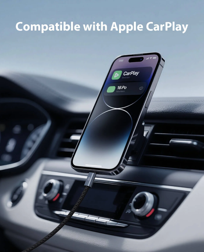Cavo Magnetico Auto-avvolgente 60W/30W C-C a C-IPHONE Ricarica Ultra-rapida PD2.0-3.1 con Protezione OTP/OCP e Trasferimento Dati 480 Mbps