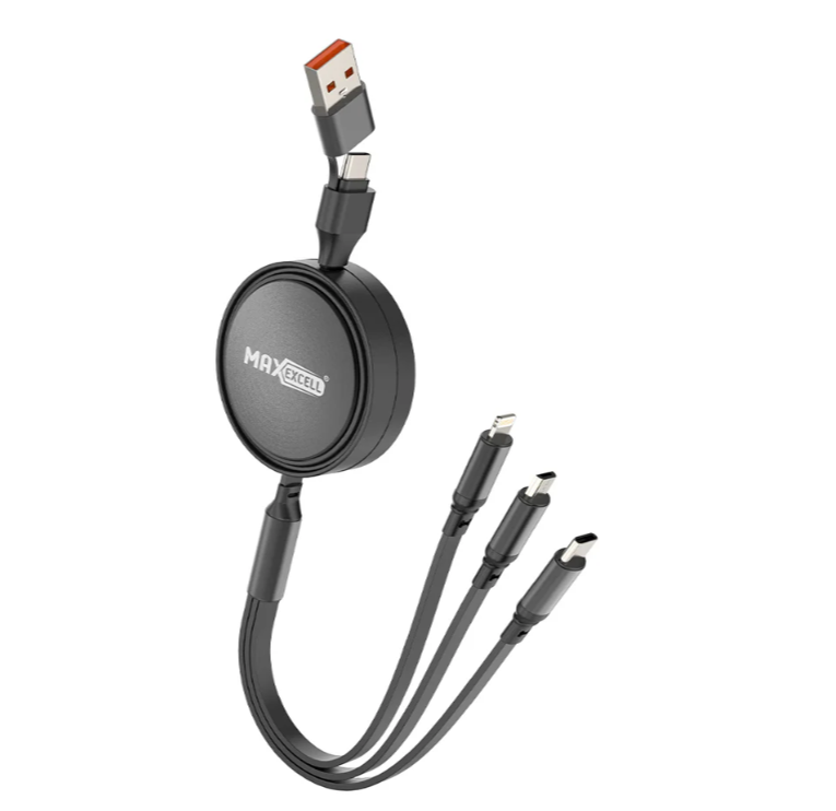 Multi Cavo di Ricarica 3 in 1 – Lightning + Micro USB + USB-C-Cavo USB-C 2 in 1 – Doppia Uscita USB-C 60W + Lightning 30W