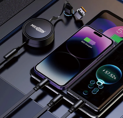 Multi Cavo di Ricarica 3 in 1 – Lightning + Micro USB + USB-C-Cavo USB-C 2 in 1 – Doppia Uscita USB-C 60W + Lightning 30W