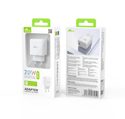 Caricatore Rapido 35W USB-C Power Delivery + USB-A QC3.0 per iPhone e Android Doppia Porta Tecnologia PPS Compatto da Viaggio Carica Veloce e Efficiente