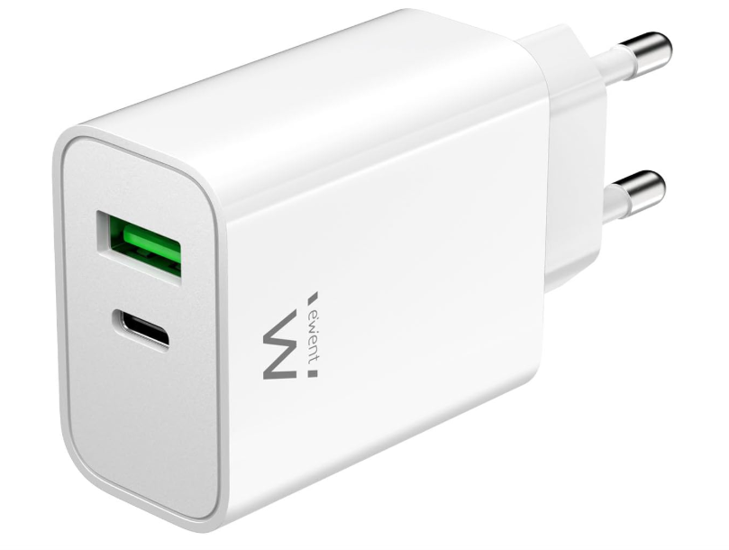 Caricatore Rapido 35W USB-C Power Delivery + USB-A QC3.0 per iPhone e Android Doppia Porta Tecnologia PPS Compatto da Viaggio Carica Veloce e Efficiente