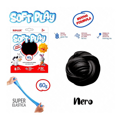 Soft Play Pasta Modellabile Elastica 60 g per Gioco Creativo