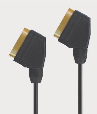 Cavo Scart 21 Poli,M-M  Placcato Nickel, Diametro 7mm 1.50M