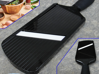 Affettatrice per verdure – Affettatrice per frutta a mano con manico antiscivolo, multifunzione a mano | Tagliaverdure facile da usare, affettatrice per mandolini tenuti a mano per verdure
