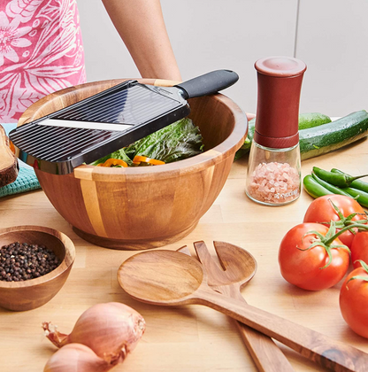 Affettatrice per verdure – Affettatrice per frutta a mano con manico antiscivolo, multifunzione a mano | Tagliaverdure facile da usare, affettatrice per mandolini tenuti a mano per verdure