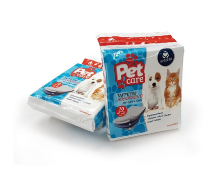 Seta Blu Tappetini Assorbenti Cane/Gatto 10Pz 60X60
