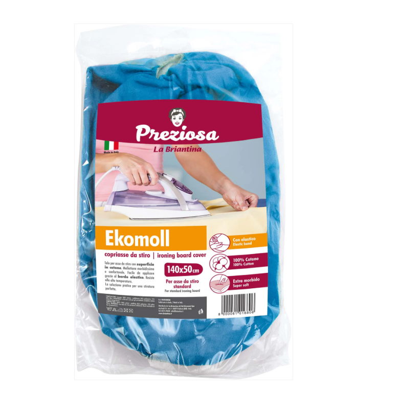Preziosa Copriasse universale Ekomoll/Brianmoll con Elastico 140x50 cm 100% Cotone Mollettone Morbido Fissaggio Veloce Lavabile a Basse Temperature