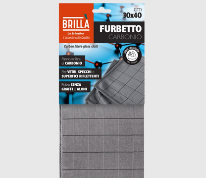 Furbetto Carbonio è lo speciale panno realizzato con fibra di carbonio