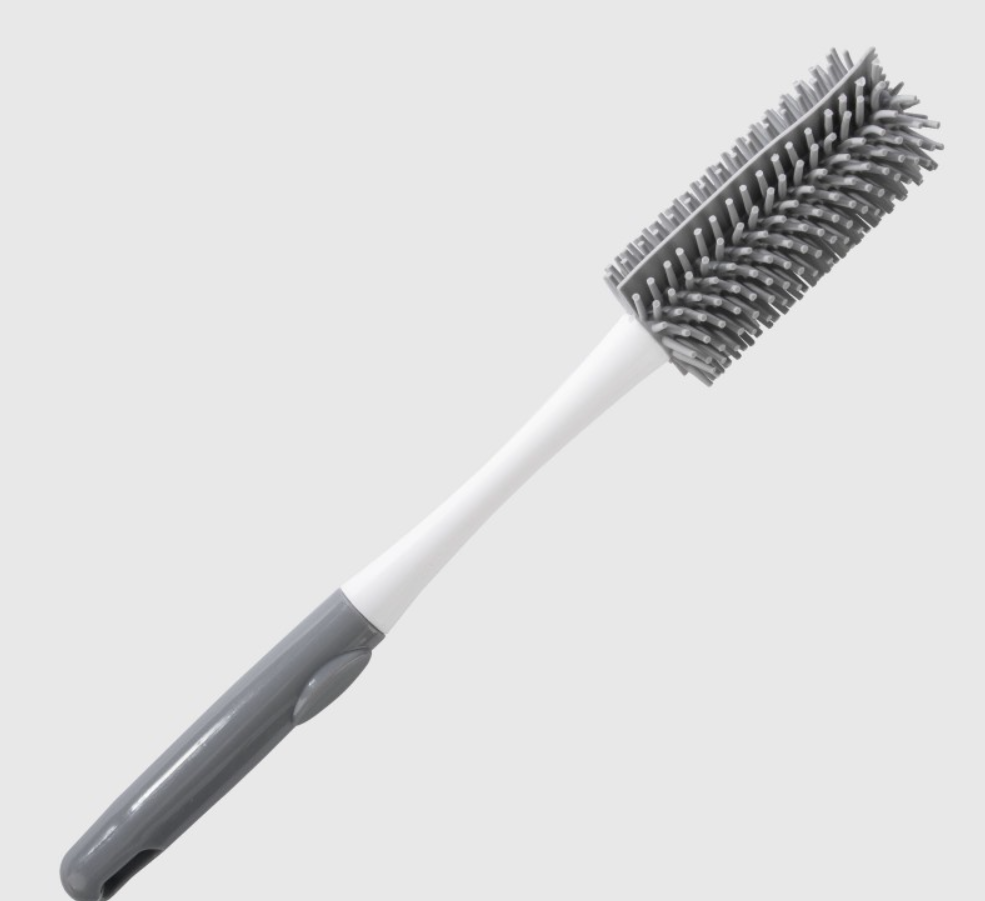 Lavabottiglie Big in Silicone con Spatola Testina Flessibile per Pulizia Efficace Manico con Foro per Appenderlo Lavabile in Lavastoviglie 32 cm