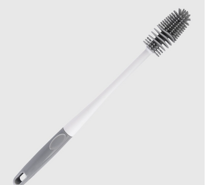 Lavabottiglie Big in Silicone con Spatola Testina Flessibile per Pulizia Efficace Manico con Foro per Appenderlo Lavabile in Lavastoviglie 32 cm