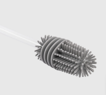 Lavabottiglie Big in Silicone con Spatola Testina Flessibile per Pulizia Efficace Manico con Foro per Appenderlo Lavabile in Lavastoviglie 32 cm