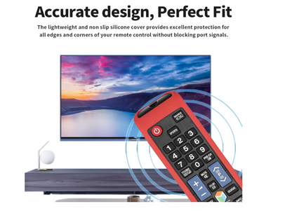 Custodia per Telecomando in Silicone Elastico Compatibile con TV Protezione Antiurto con Cordino 23cm per Sicurezza e Facile Gestione