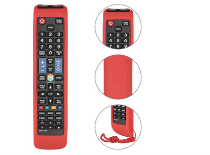Custodia per Telecomando in Silicone Elastico Compatibile con TV Protezione Antiurto con Cordino 23cm per Sicurezza e Facile Gestione