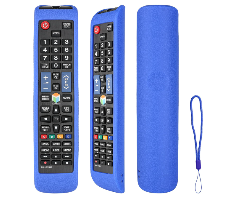 Custodia per Telecomando in Silicone Elastico Compatibile con TV Protezione Antiurto con Cordino 23cm per Sicurezza e Facile Gestione