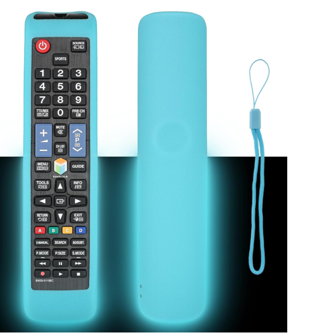 Custodia per Telecomando in Silicone Elastico Compatibile con TV Protezione Antiurto con Cordino 23cm per Sicurezza e Facile Gestione