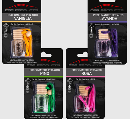 Profumatore liquido per auto in 4 fragranze assortite - 10 ml.