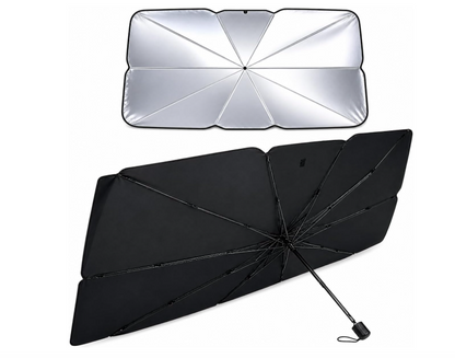 Parasole Auto Parabrezza Interno Pieghevole Blocca 99.9% Raggi UV per Auto SUV Camion Autocarri 140x79cm/125*69cm Protezione Solare Efficiente