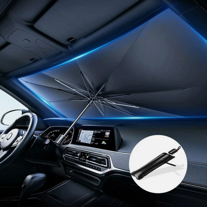 Parasole Auto Parabrezza Interno Pieghevole Blocca 99.9% Raggi UV per Auto SUV Camion Autocarri 140x79cm/125*69cm Protezione Solare Efficiente