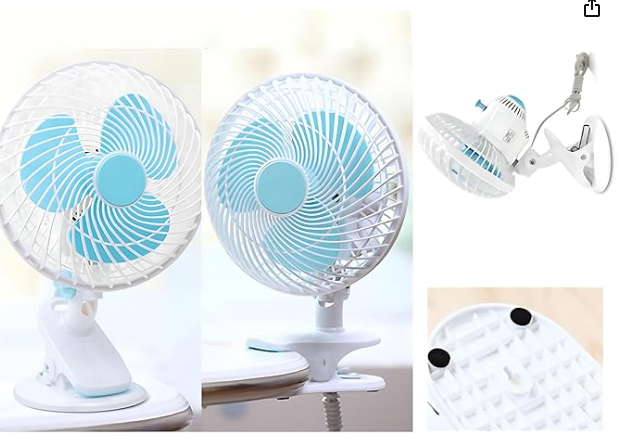 Ventilatore piccolo ventilatore portatile con 3 velocità forte silenzioso e rotazione a 180 ° ventilatore da tavolo per casa ufficio DIAMETRI 23CM  H 31CM