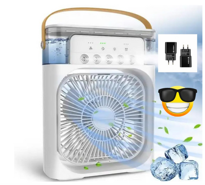 Ventilatore USB C Mini Condizionatore da Tavolo con Nebulizzatore d'Acqua 500ML Timer Autospegnimento Ruotabile LED Silenzioso Portatile per Casa Ufficio Campeggio