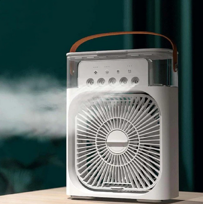 Ventilatore USB C Mini Condizionatore da Tavolo con Nebulizzatore d'Acqua 500ML Timer Autospegnimento Ruotabile LED Silenzioso Portatile per Casa Ufficio Campeggio