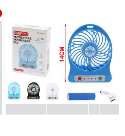 Ventilatore di raffreddamento portatile 3 velocità regolabili luce LED integrata dispositivo di raffreddamento estivo for domestici