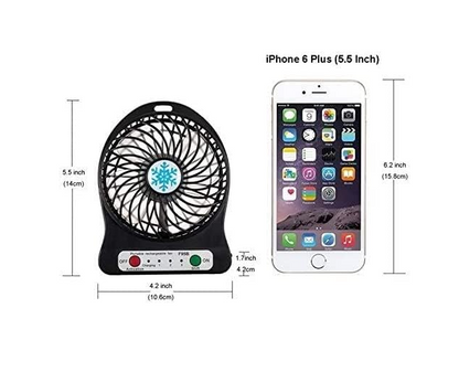 Ventilatore di raffreddamento portatile 3 velocità regolabili luce LED integrata dispositivo di raffreddamento estivo for domestici