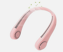 VENTILATORE COLLO SENZA PALE PORTATILE RICARICABILE ARIA USB 3 Velocità Ricaricabile Silenzioso Potente per Ufficio Viaggi Sport  6*h21cm