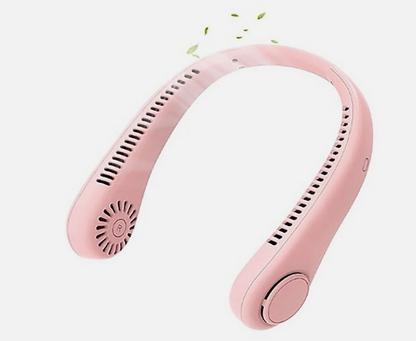 VENTILATORE COLLO SENZA PALE PORTATILE RICARICABILE ARIA USB 3 Velocità Ricaricabile Silenzioso Potente per Ufficio Viaggi Sport  6*h21cm