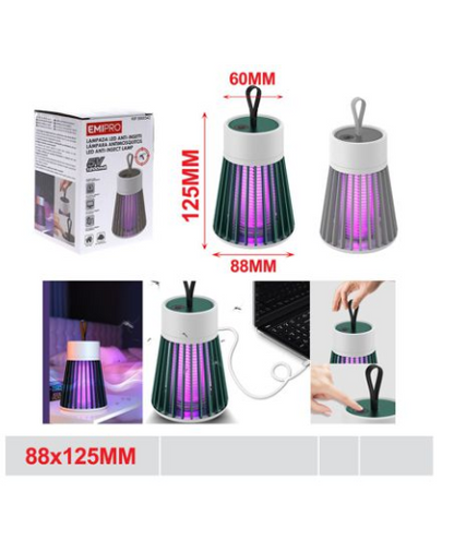 Nuovo Mosquito Zapper, Zapper con lampada UV, lampada ricaricabile USB con batteria 1200 mAh5V, lampada zanzara per campeggio giardini interni 88*125MM