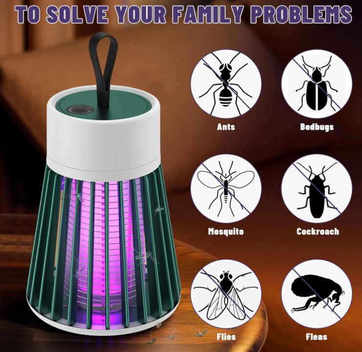 Nuovo Mosquito Zapper, Zapper con lampada UV, lampada ricaricabile USB con batteria 1200 mAh5V, lampada zanzara per campeggio giardini interni 88*125MM