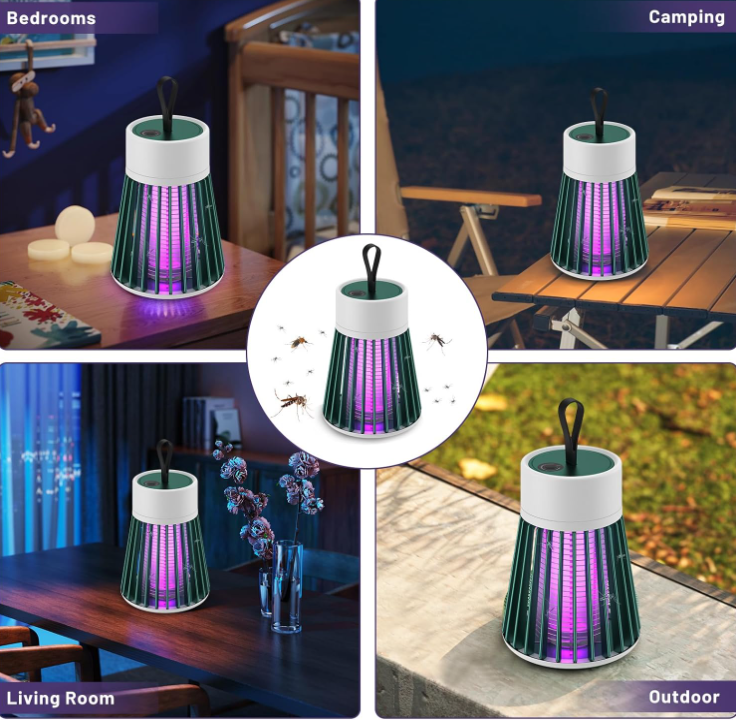 Nuovo Mosquito Zapper, Zapper con lampada UV, lampada ricaricabile USB con batteria 1200 mAh5V, lampada zanzara per campeggio giardini interni 88*125MM