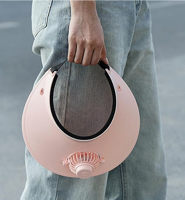 Cappello a ventaglio a energia solare, cappello a tesa larga con USB, per l'estate, leggero, per pesca all'aperto, spiaggia, per uomini e donne
