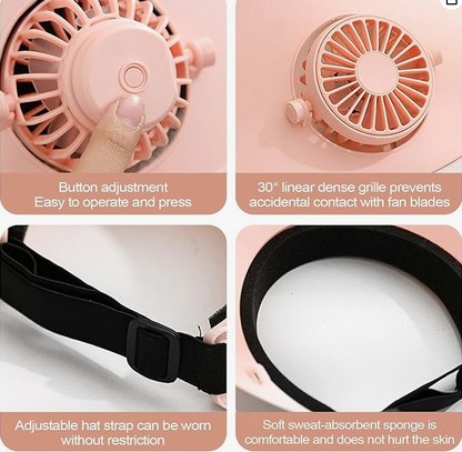 Cappello a ventaglio a energia solare, cappello a tesa larga con USB, per l'estate, leggero, per pesca all'aperto, spiaggia, per uomini e donne
