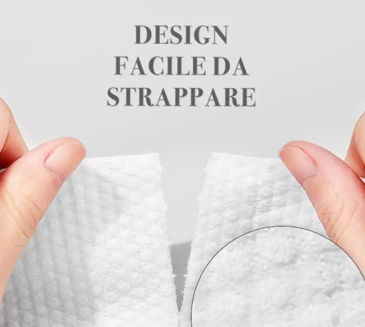 Fazzoletti per la pulizia, asciugamani per la pulizia del viso - salviette asciutte struccanti | Asciugamano morbido umido e asciutto in rotolo, salviette per il viso del salone di bellezza per90g 20*20 80pz