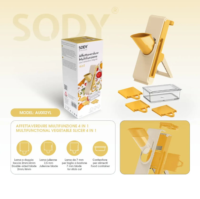 safe mandoline Food Slicer, Vegetable Slicer for Kitchen, Mandoline Potato Slicer，Kitchen Food Slicer, 4in1 & Thickness Adjuster Multifunctional Chopper Vegetable Cutter for Fast Meal