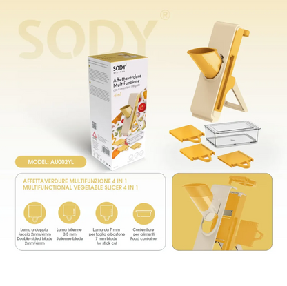 safe mandoline Food Slicer, Vegetable Slicer for Kitchen, Mandoline Potato Slicer，Kitchen Food Slicer, 4in1 & Thickness Adjuster Multifunctional Chopper Vegetable Cutter for Fast Meal