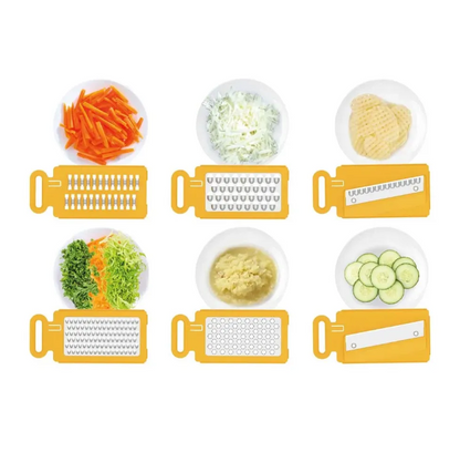 SODY Mandolina affettaverdure 6 in 1 compatta con 6 lame intercambiabili per cucina versatile e compatto