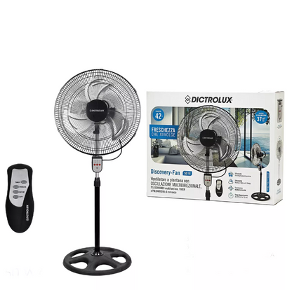 Ventilatore a piantana TELECOMANDO  Discovery-Fan 50 Watt  h130 cm x ø50 cm