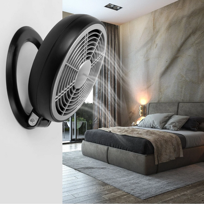 Ventilatore Pieghevole da Tavolo 25 Watt h25x23x26 cm Diametro 23 cm Silenzioso e Regolabile con 3 Pale per Flusso Aria 66 m³/min