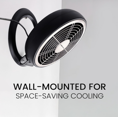 Ventilatore Pieghevole da Tavolo 25 Watt h25x23x26 cm Diametro 23 cm Silenzioso e Regolabile con 3 Pale per Flusso Aria 66 m³/min