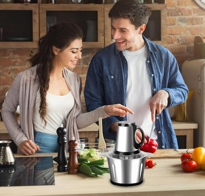 Tritaverdure Elettrico 200w | 198*198*293mm  Tritatutto Alimentare in Acciaio Inossidabile,Tritatutto Di Frutta Domestico | Per Cucina, Cucina, Carne, Verdure, Alimenti Per Neonati, Insalata,