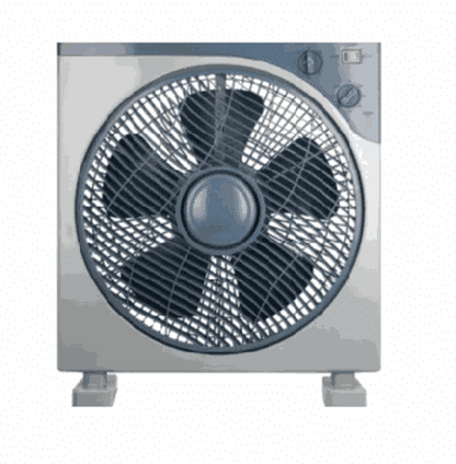 Ventilatore Portatile Quadrato Rinfrescante da Pavimento o Tavolo con 5 Pale e 3 Livelli di Intensità Rotazione 360 Gradi e Timer Ventilatore
