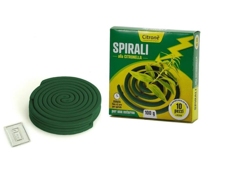 Spirali Antizanzare Profumate Repellenti alla Citronella - Conf 10 PZ