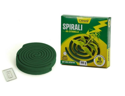 Spirali Antizanzare Profumate Repellenti alla Citronella - Conf 10 PZ